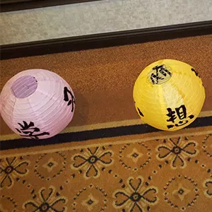 Chinese Calligraphy on Lanterns - Event Services Singapore