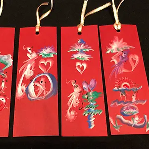 Rainbow Calligraphy Bookmark - Event Services Singapore
