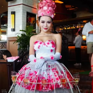 Champagne Dress Lady - Performances - Pre-Event Activities - Cocktail Entertainment - Gala Dinner - Dinner and Dances - Event Services Singapore